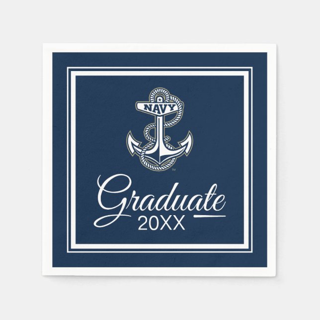 Graduation | Naval Academy Anchor Napkins (Front)