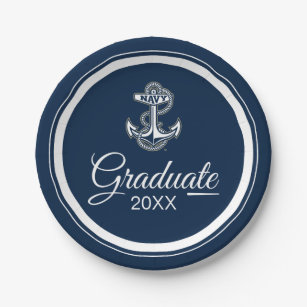 Graduation   Naval Academy Anchor Paper Plates