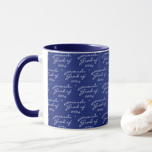 Graduation Navy Blue Personalized Grad Coffee Mug