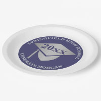 Navy Blue And Silver Plates Zazzle