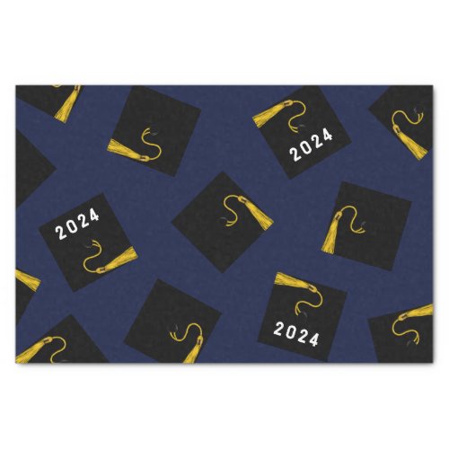 Graduation Navy Blue Tissue Paper