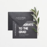 Graduation neon black white congrats modern photo<br><div class="desc">Graduation neon black and white monochrome congrats modern photo stylish graduation announcement.</div>