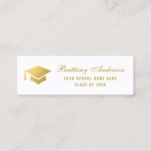 Graduation Networking Gold Calling Card