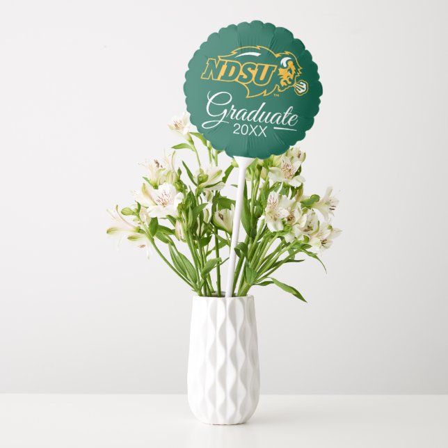 Graduation | North Dakota State Bison Head Balloon (Vase)