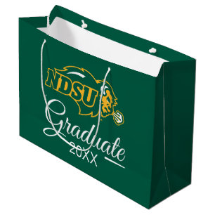 Graduation North Dakota State Bison Head Large Gift Bag