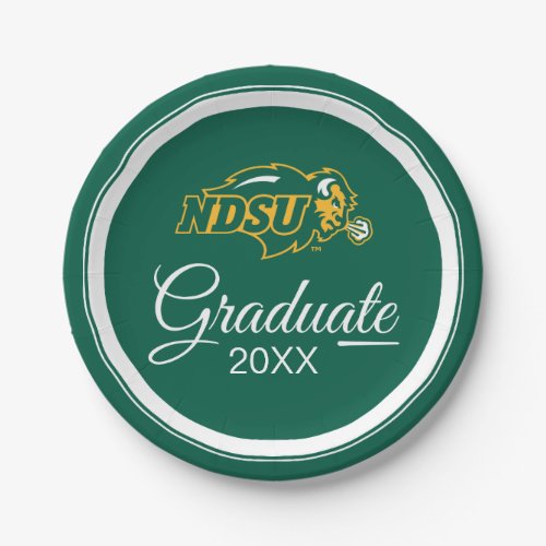 Graduation  North Dakota State Bison Head Paper Plates