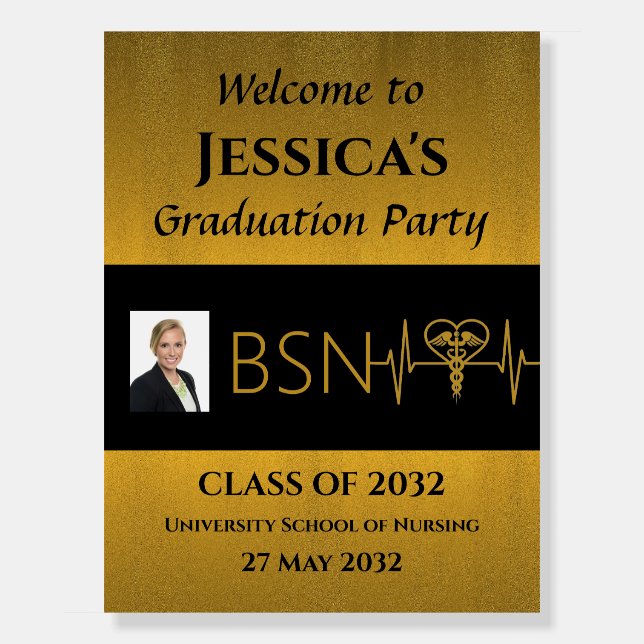Graduation NURSE BSN RN Photo Welcome Sign (Front)