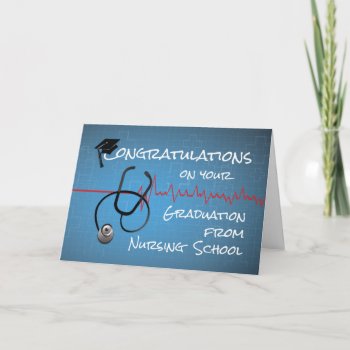 Graduation Nursing School Congratulations Stethosc Card by sandrarosecreations at Zazzle