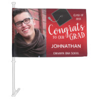 Graduation One Photo Class of 2020 Car Flag