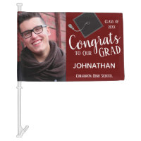 Graduation One Photo Class of 2020 Car Flag