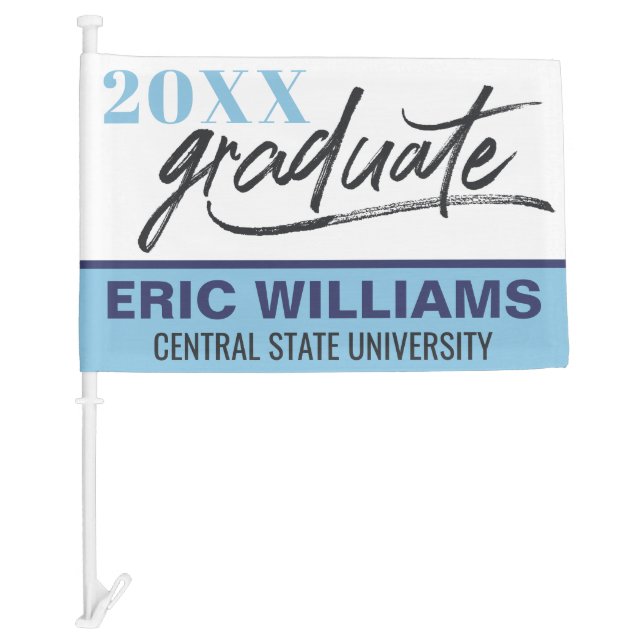 Graduation | One Photo Custom Color Car Flag (Front)