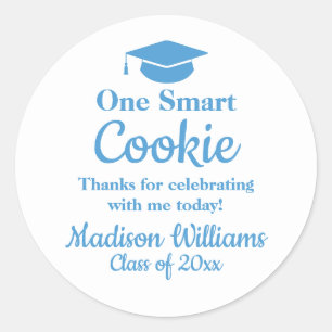 Graduation One Smart Cookie To go Grad Treat Favor Classic Round Sticker