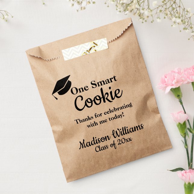 Graduation One Smart Cookie To go Treat Favor Bag (Sealed)