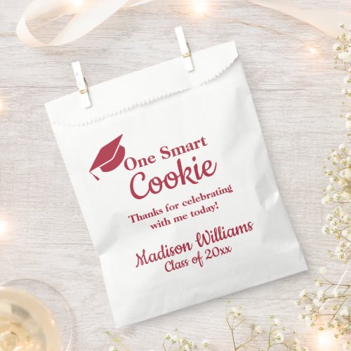 Graduation One Smart Cookie To go Treat Favor Bag