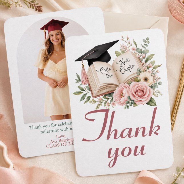 Graduation, Onto the Next Chapter Thank You Card (Creator Uploaded)