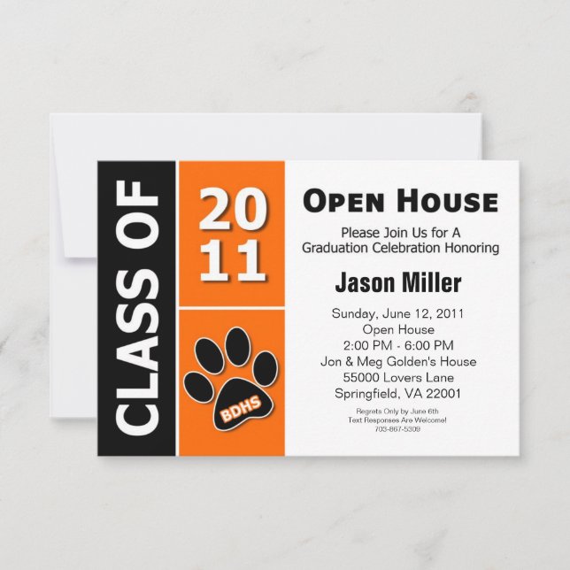 Graduation Open House Invitation (Front)