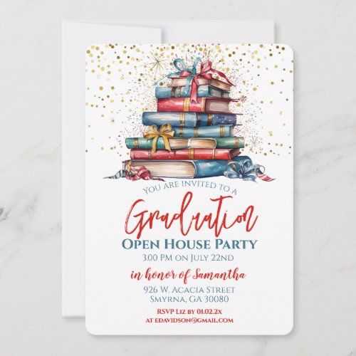 Graduation Open House Party Invitation