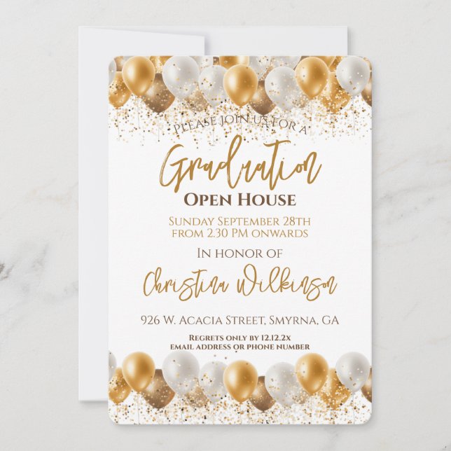 Graduation Open House Party Invitation (Front)