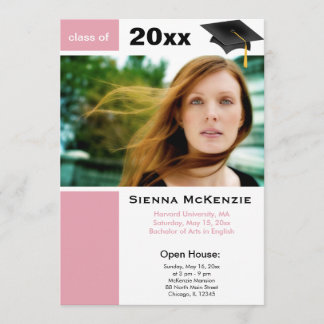 Graduation Open House (Pink) Announcement