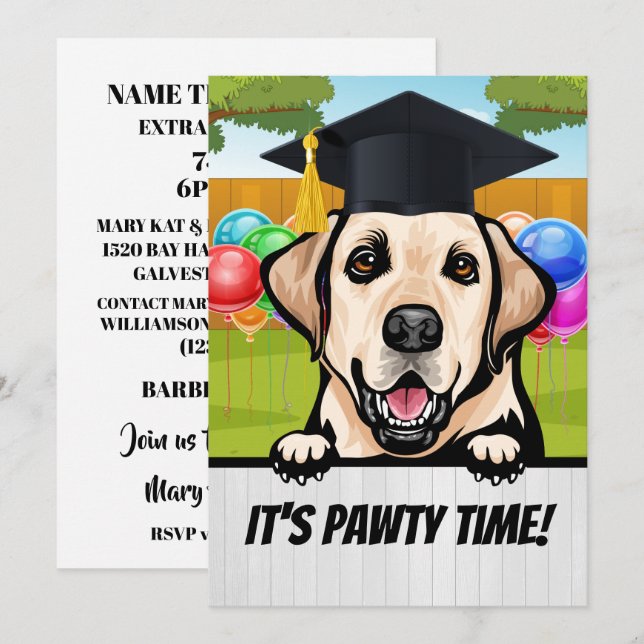 Graduation or ANY Party Invitation (Front/Back)