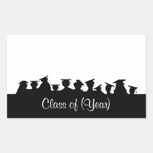 Graduation or Reunion Name Tags with Silhouettes