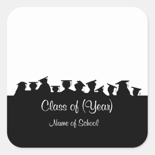 Graduation or Reunion Name Tags with Silhouettes 2