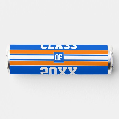 Graduation Orange and Blue School Sports Custom Breath Savers Mints