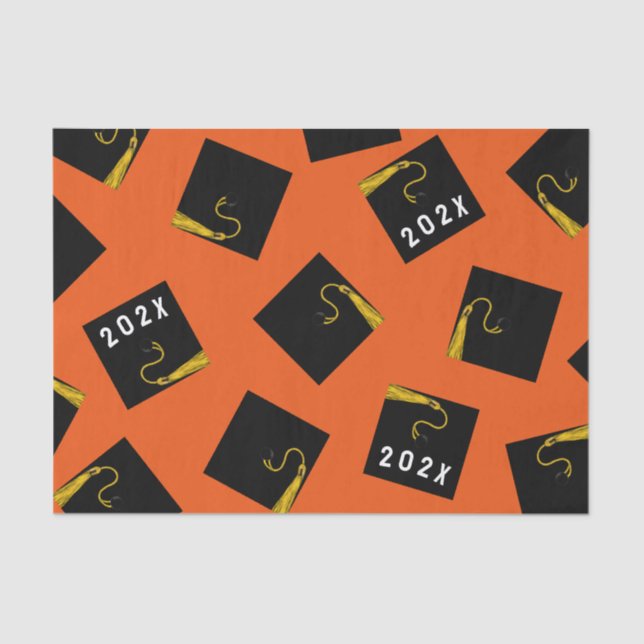 Graduation Orange Tissue Paper (Front)