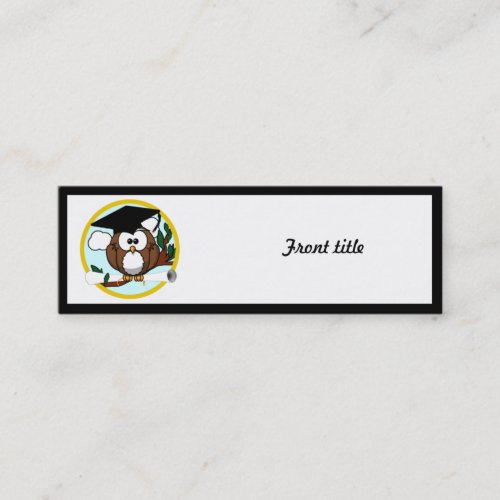 Cute Cartoon Graduation Owl With Cap &amp; Diploma Business Card