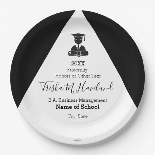 Graduation Paper Cap  Gown HAMbyWG Paper Plates