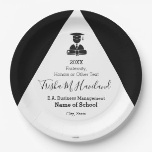 Graduation Paper Cap & Gown HAMbyWG Plates