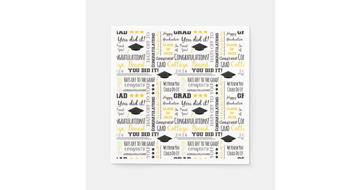 Graduation Paper Napkins | Zazzle