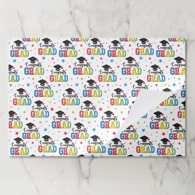 Graduation Paper Placemats, Congrats Grad Mats (Folded)