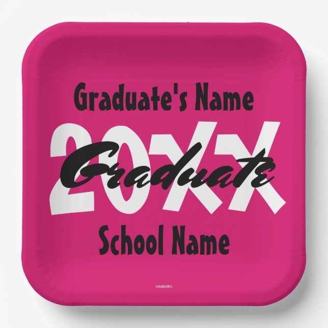Graduation Paper Plate - HAMbyWG (Front)
