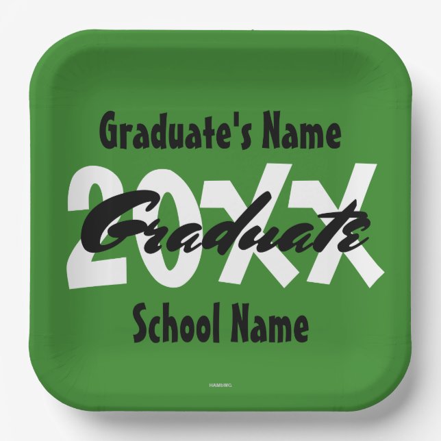 Graduation Paper Plate - HAMbyWG (Front)