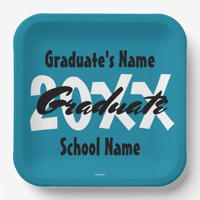 Graduation Paper Plate - HAMbyWG (Front)
