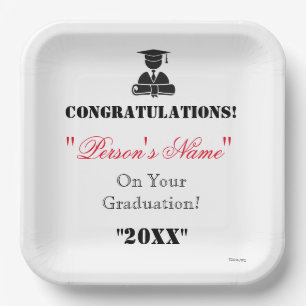 Graduation Paper Plate - HAMbyWG