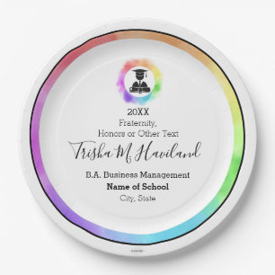 Graduation Paper Plate Watercolors HAMbyWG