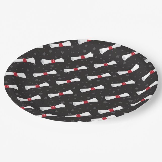 Graduation Paper Plates 9" (Angled)