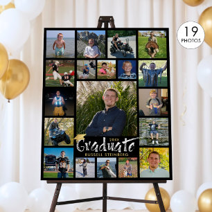 Graduation Party 19 Photo Display Brush Typography Foam Board