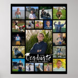 Graduation Party 19 Photo Display Brush Typography Poster