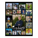 Graduation Party 19 Photo Display Brush Typography Poster Graduation Party 19 Photo Display Brush Typography Poster