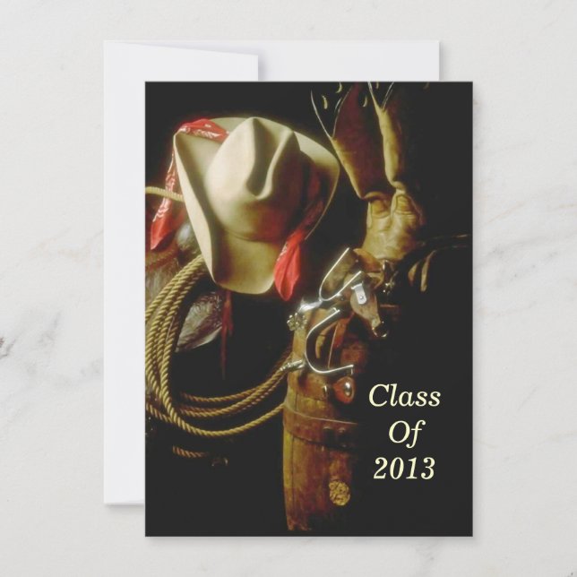 Graduation Party 2013 Hosting Western Theme Party Invitation (Front)