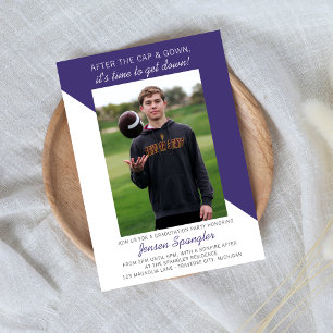 Graduation Party 2026 Open House Photo Purple Invitation