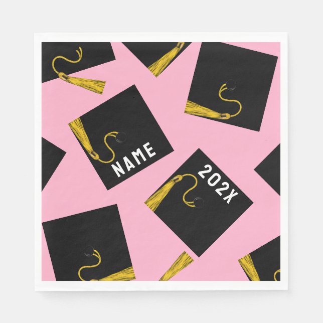 Graduation Party 2026 Pink Napkins (Front)