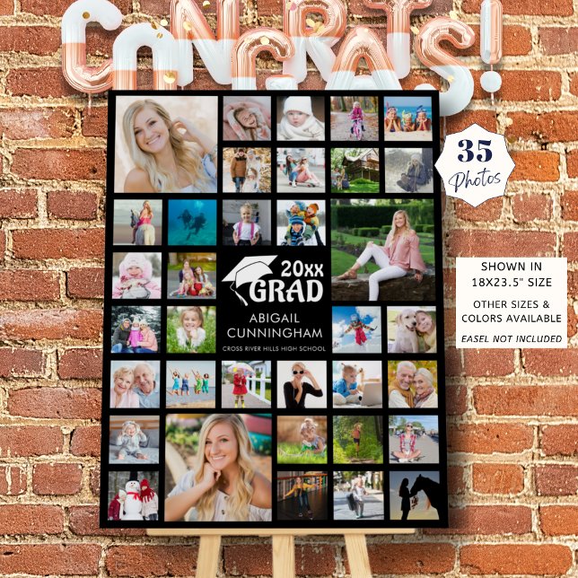Graduation Party 35 Photo Display Brush Typography Foam Board (Creator Uploaded)