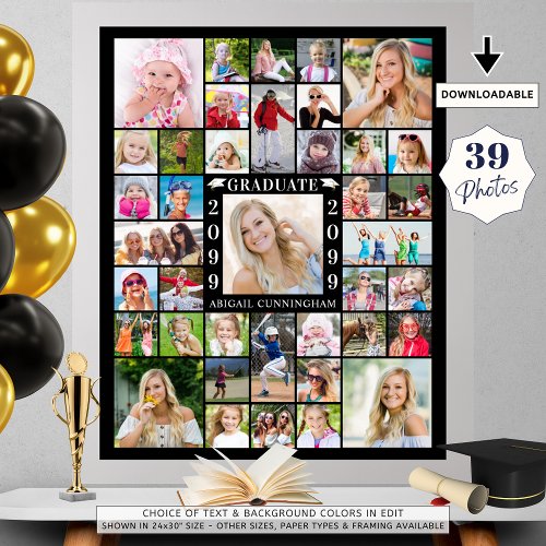 Graduation Party 39 Photo Collage Personalized
