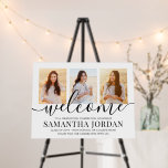 Graduation Party 3 Photo & Black Script Welcome Foam Board Graduation Party 3 Photo & Black Script Welcome Foam Board
