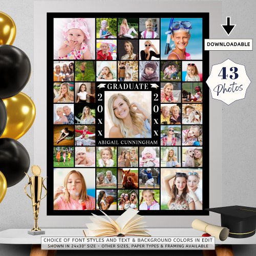 Graduation Party 43 Photo Collage Personalized