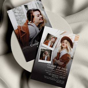 Graduation Party 4 Photos Modern Grad 2025 Invitation